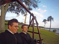 Harborfront swing at Mission Nobre de Dios