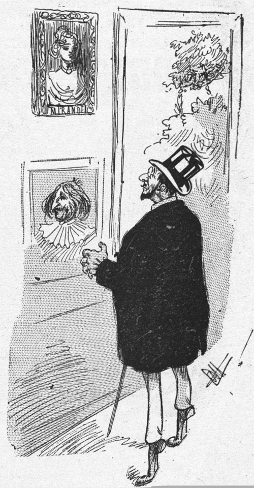 Giraffe art critic from L'Album Comique de la Famille, 1905