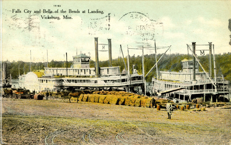 Falls City and Belle of the Bends at Landing, Vicksburg, Mississippi