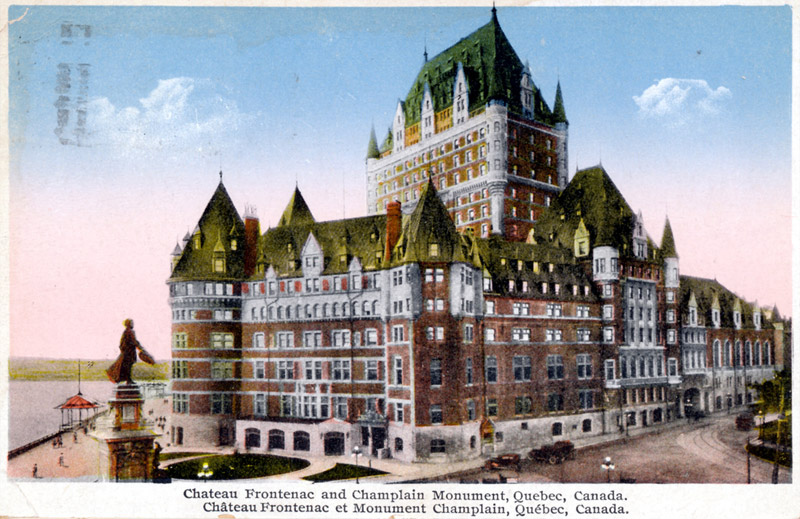 Chateau Frontenac and Champlain Monument, Quebec, Canada