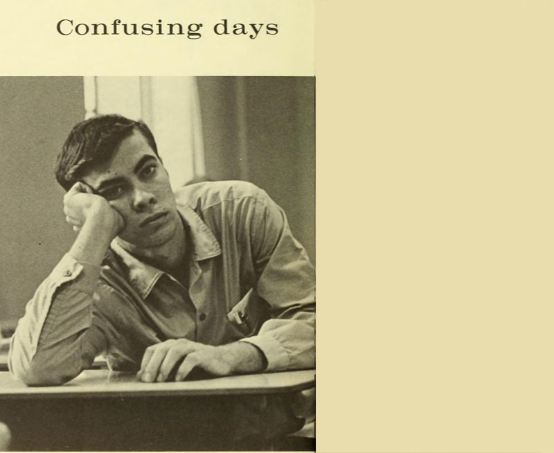 Click to reveal the other half of the headline. From Elmhurst's 1940 yearbook