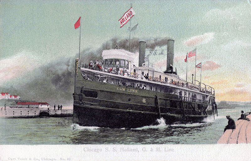 Click to reveal two other versions of this postcard, c. 1911.  Original scans via UpNorthMemories