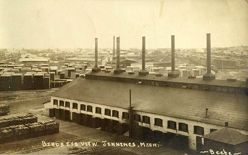 Click to reveal the color-tinted version of this 1910 postcard.  (Postcards via UpNorthMemories)