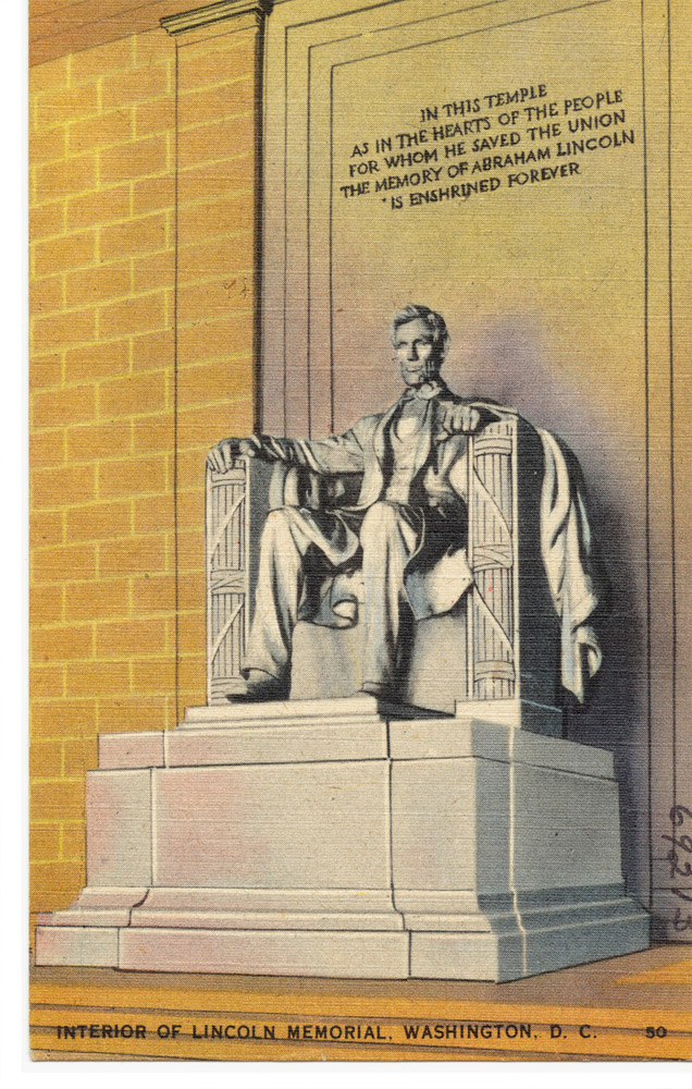 Interior of Lincoln Memorial, Washington, D.C.