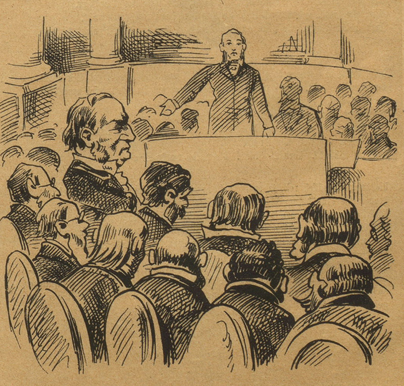 The same scene, redrawn. From Nebelspalter, 1886