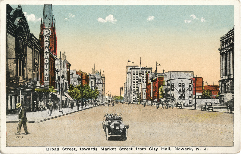 Broad Street, towards Market Street from City Hall, Newark, New Jersey