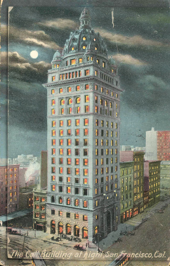 The Call Building at Night, San Francisco, California