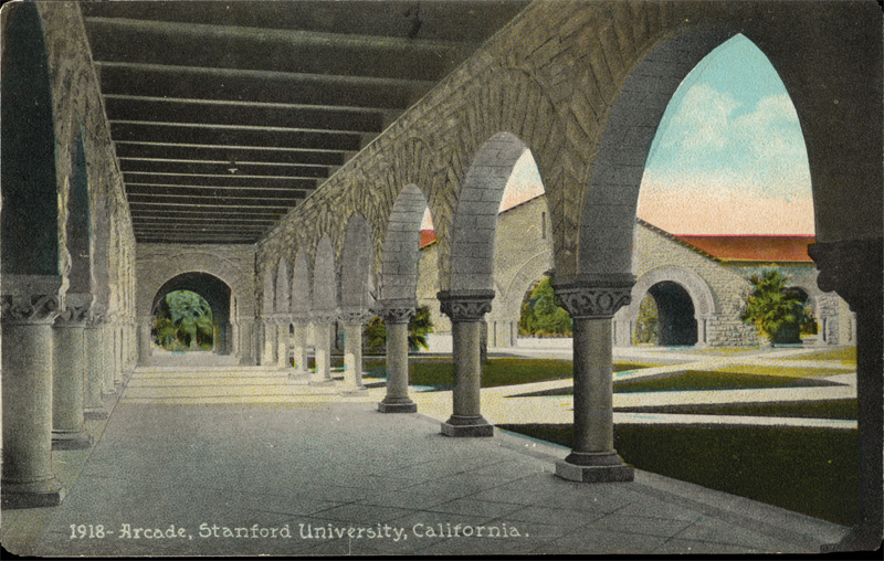 East Arcade and Memorial Court, Stanford University, California
