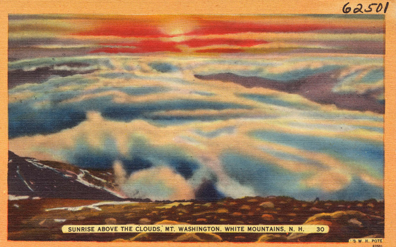 Sunrise above the clouds, Mt. Washington, White Mountains, New Hampshire