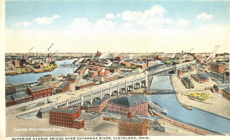 Superior Avenue Bridge over Cuyahoga River, Cleveland, Ohio