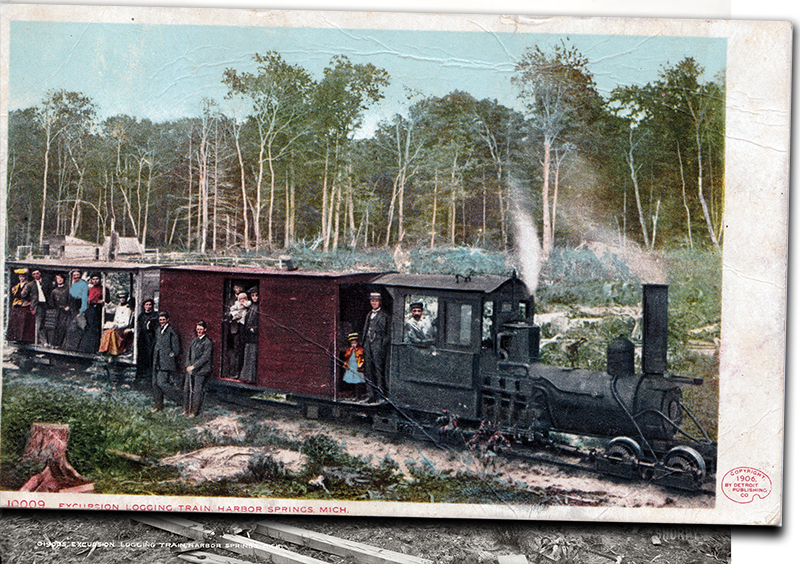 Click to reveal the postcard's original photograph, from 1906, courtesy of UpNorth Memories