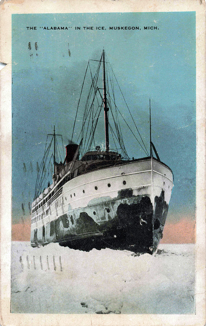 Click to reveal the photo that inspired the postcard.  Imagery via UpNorthMemories