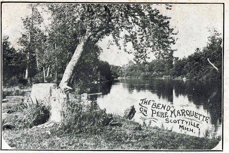 Click to reveal a hand-tinted version of the postcard.  From 1906, via UpNorthMemories